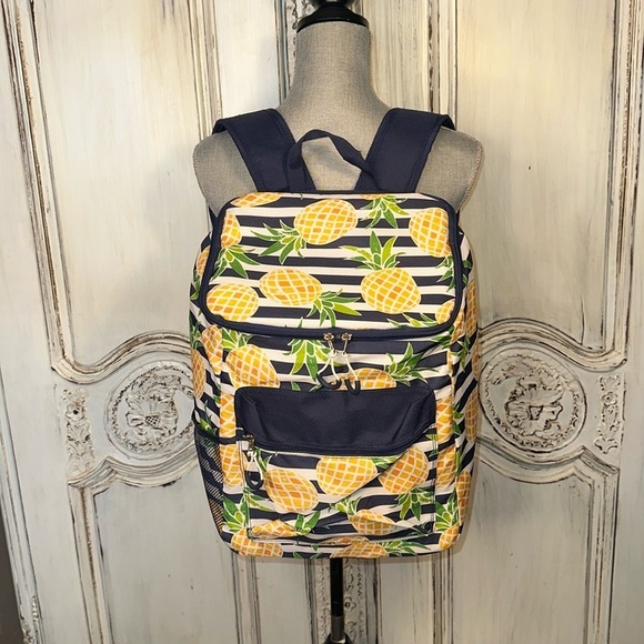Insulated Picnic Backpack with Coordinating Table Cloth Summer Fun Beach Pool - Picture 1 of 6